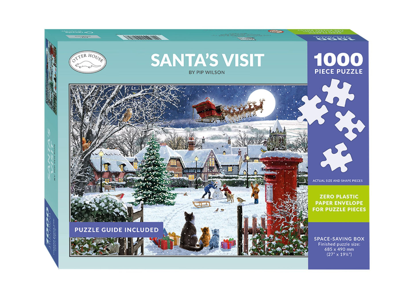 Santa's visit 1000 piece jigsaw