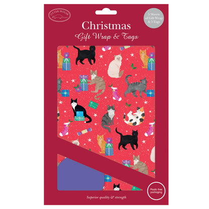 Happy catmas wrap and tags