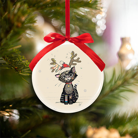 Christmas kitten bauble