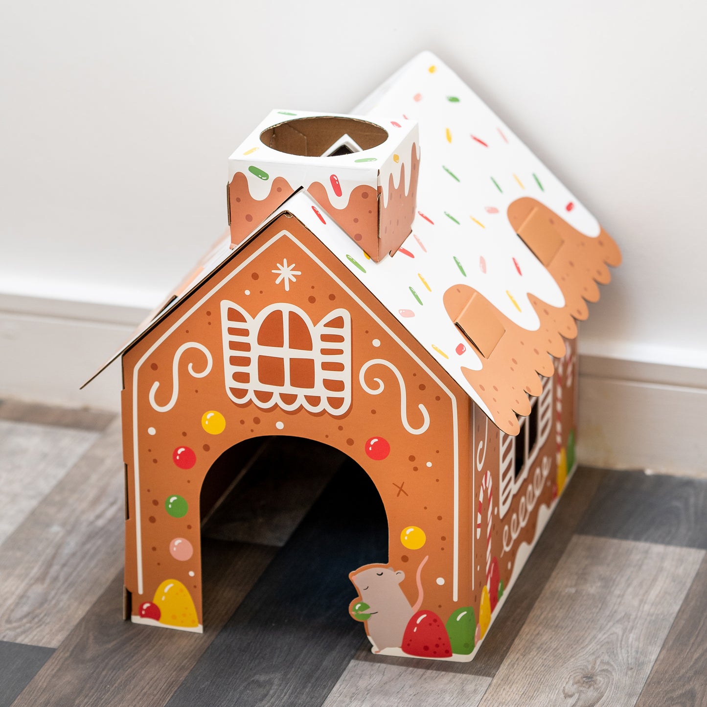 Gingerbread house cat den