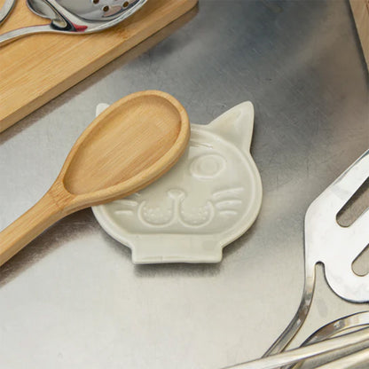 Ceramic cat spoon rest