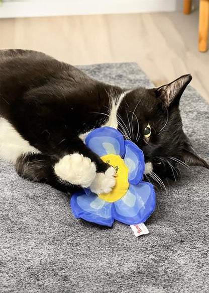 Blue flower catnip cat toy