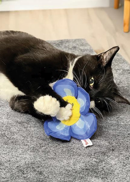 Blue flower catnip cat toy