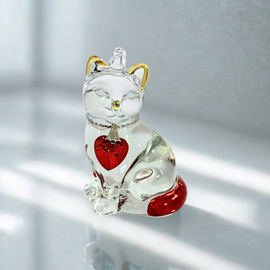 Pretty glass kitty decoration