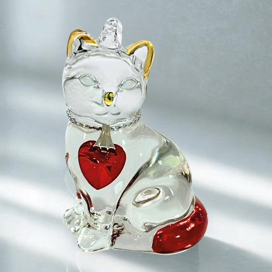 Pretty glass kitty decoration