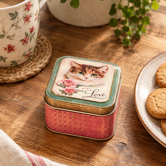 With love kitten sweet tin