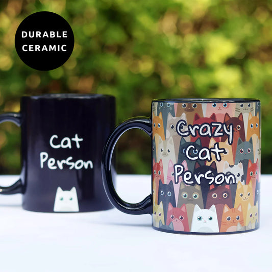 Crazy cat person heat changing mug