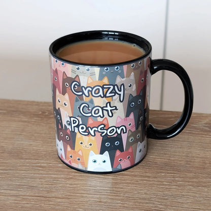 Crazy cat person heat changing mug