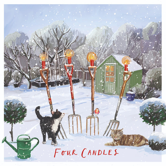 Four candles in the snow 10 cards