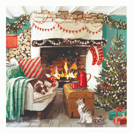 Cosy fireside friends 10 cards