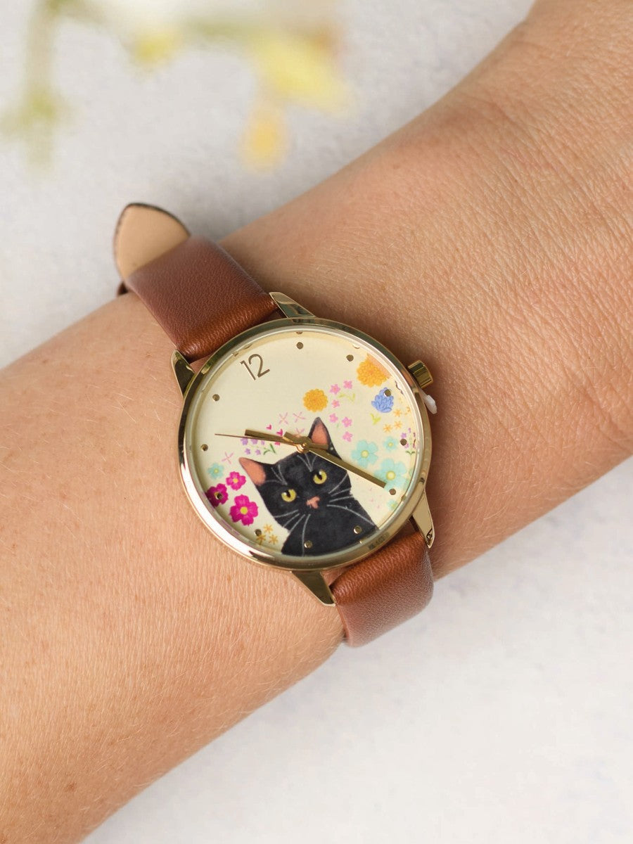 Floral cat watch
