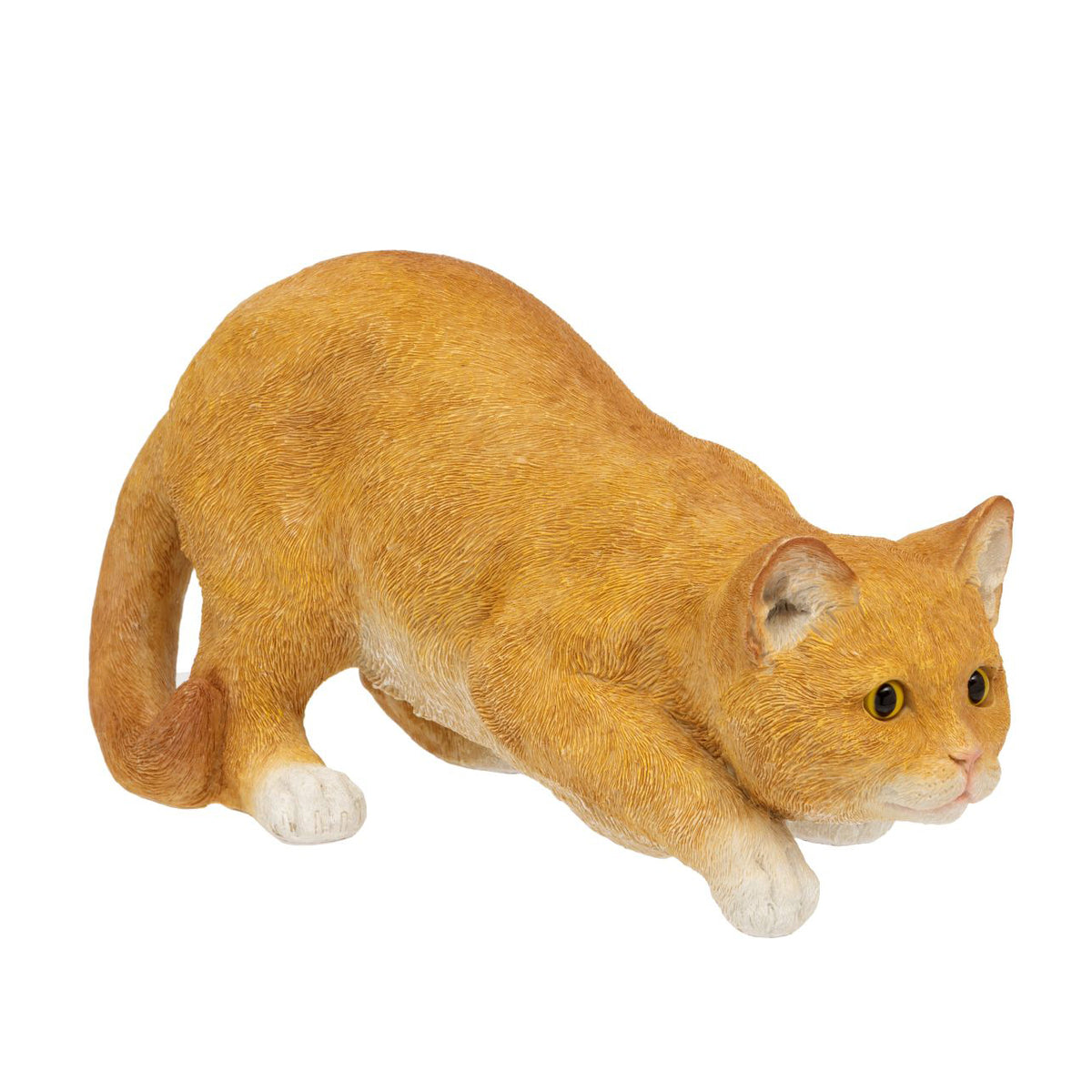 Ginger cat garden ornament