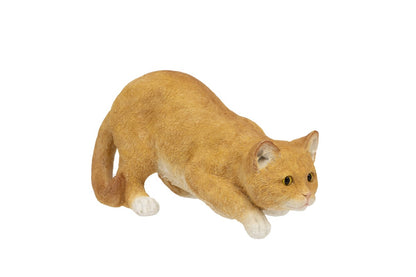 Ginger cat garden ornament