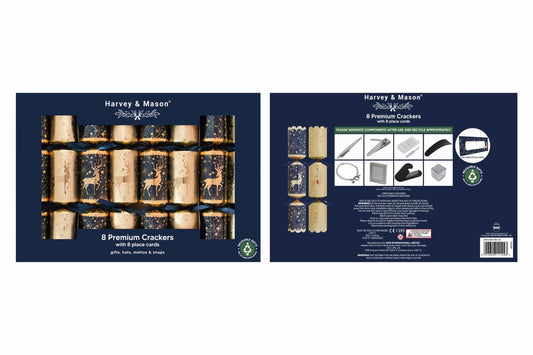 Deluxe gold reindeer crackers