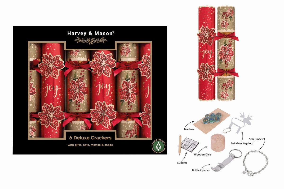 Poinsettia crackers