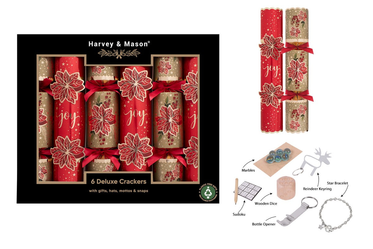 Poinsettia crackers