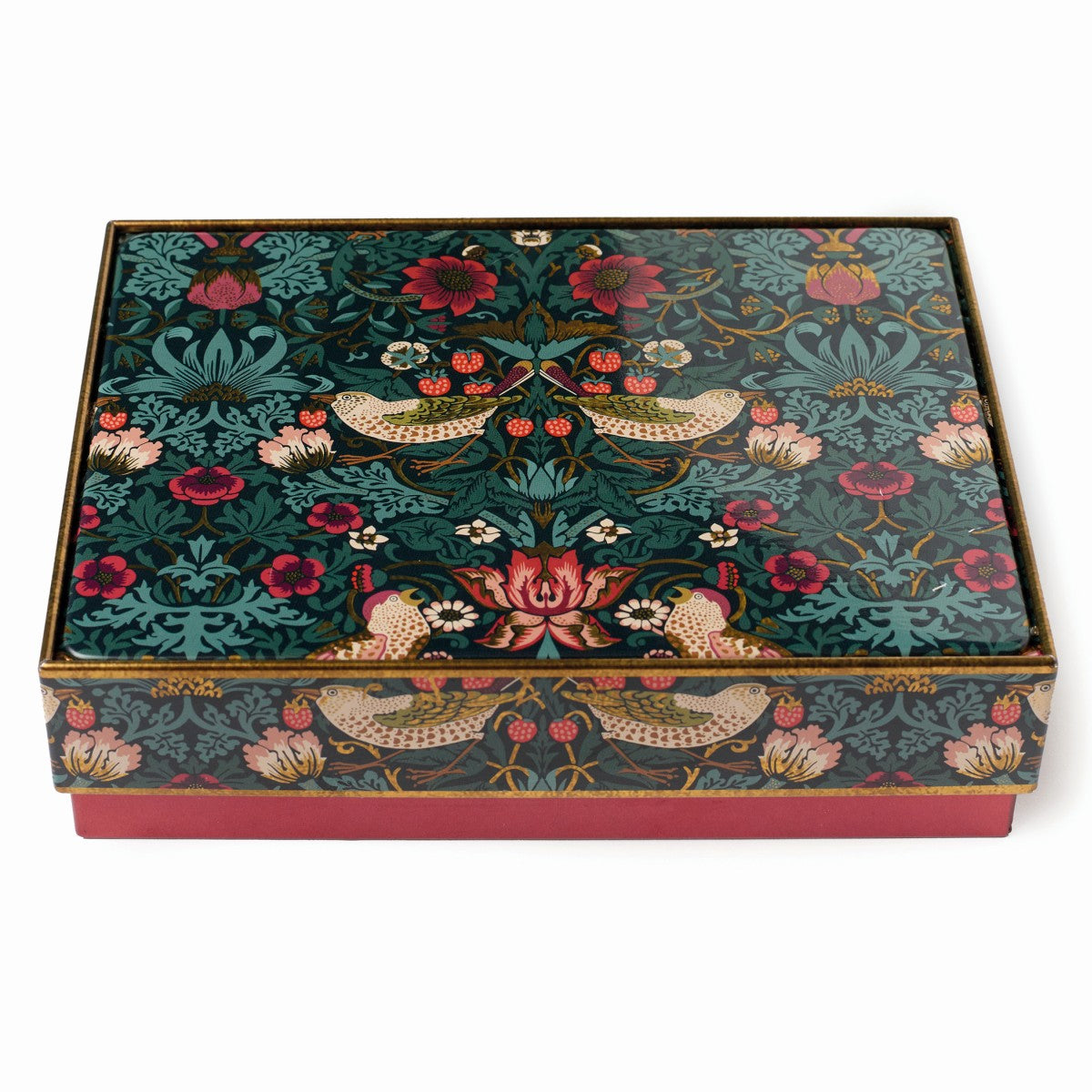 Strawberry Thief tin with honey crunch