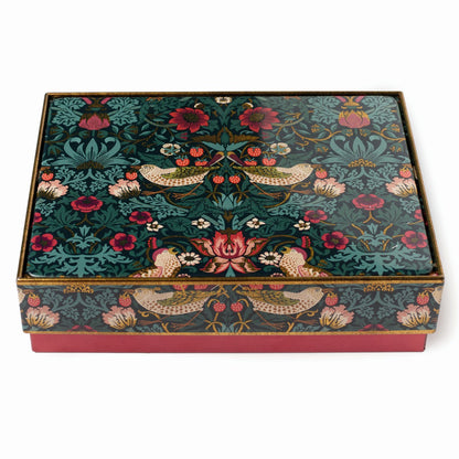 Strawberry Thief tin with honey crunch