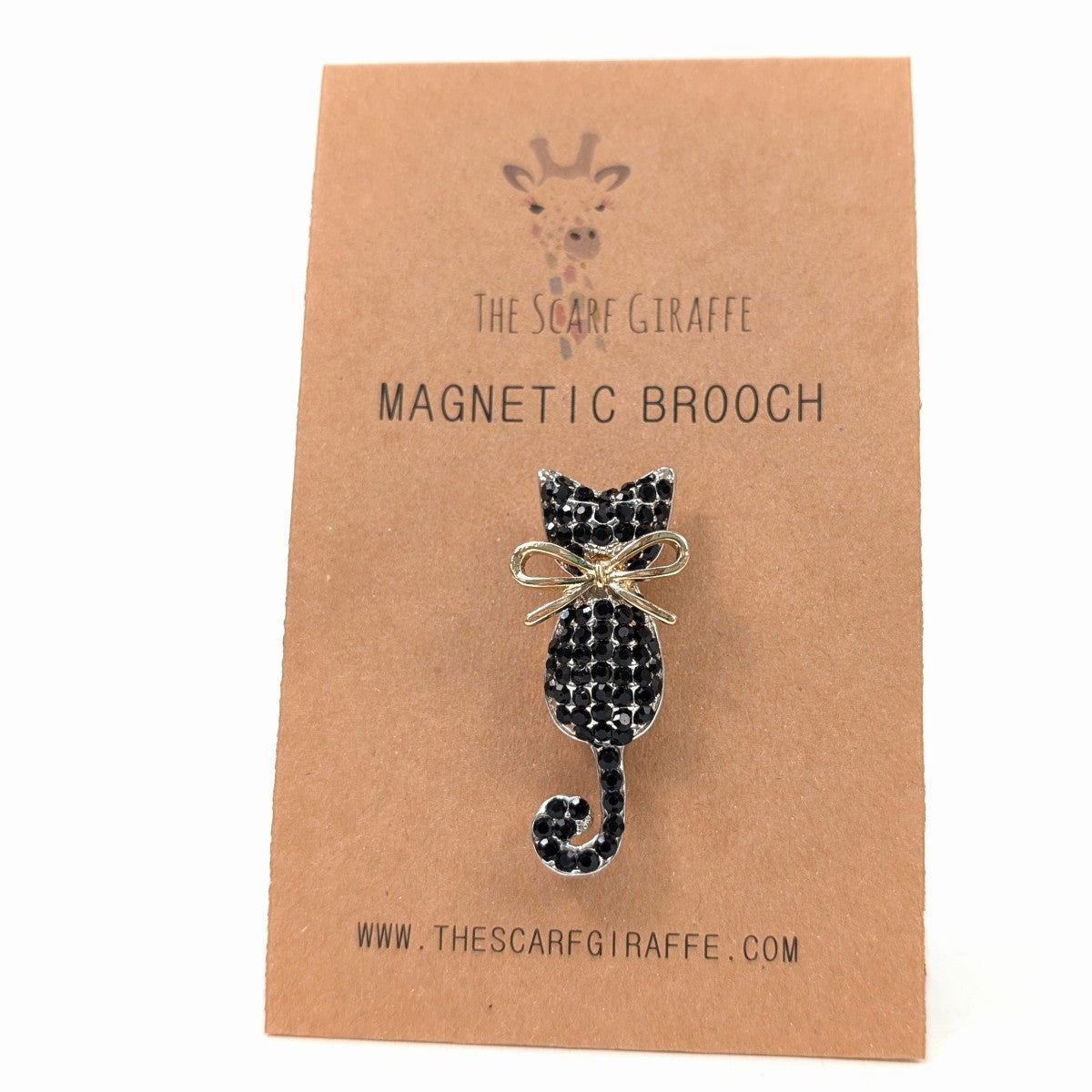 Black cat brooch