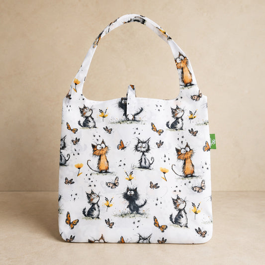 Cute cat foldaway shopper