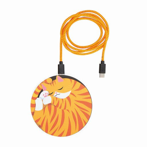 Sleepy cat wireless charger