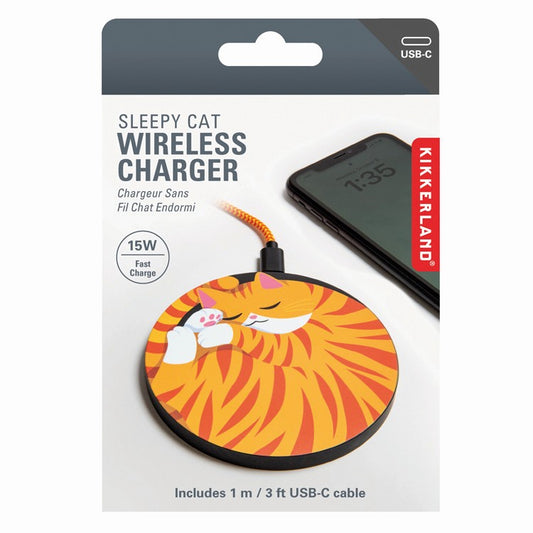 Sleepy cat wireless charger