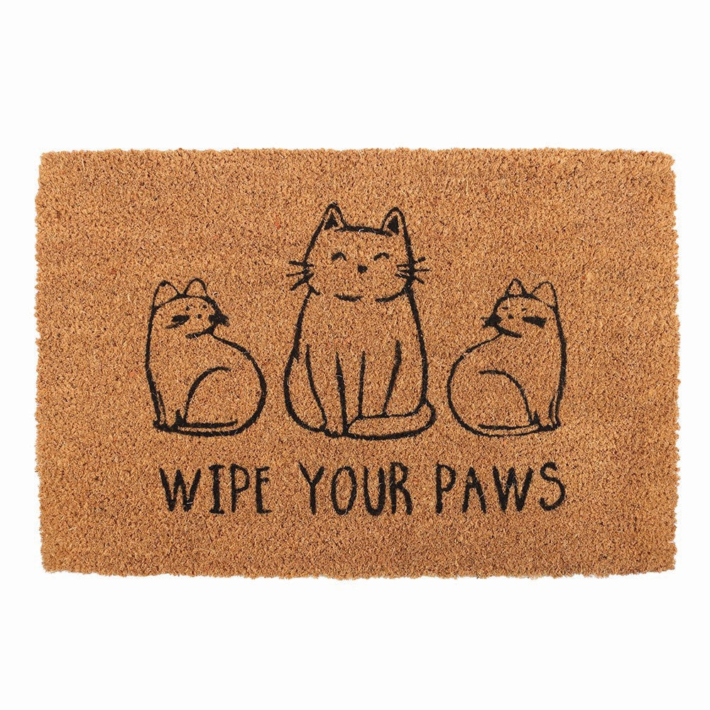 Wipe your paws cat doormat