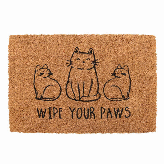 Wipe your paws cat doormat