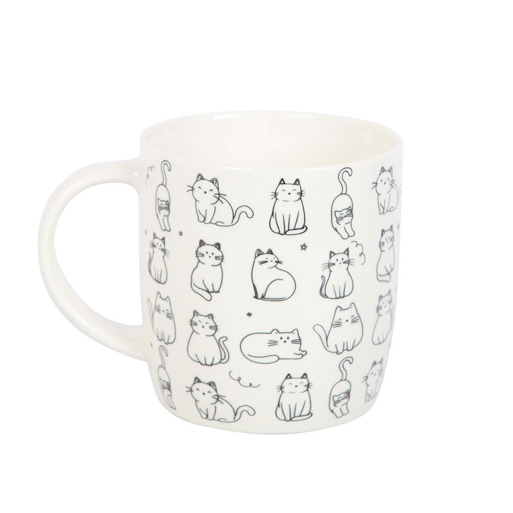 Happy cats print mug