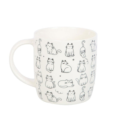 Happy cats print mug