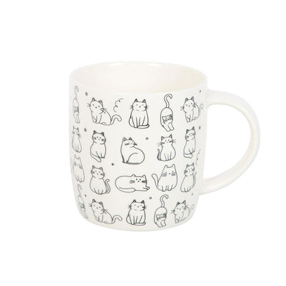 Happy cats print mug