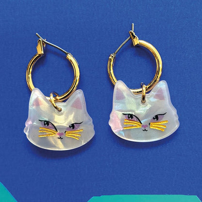 Catnip cat earrings