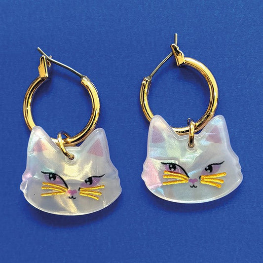 Catnip cat earrings