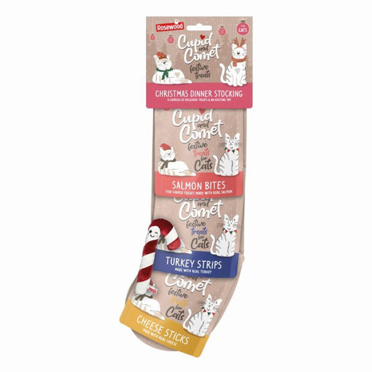 Cat Christmas dinner stocking