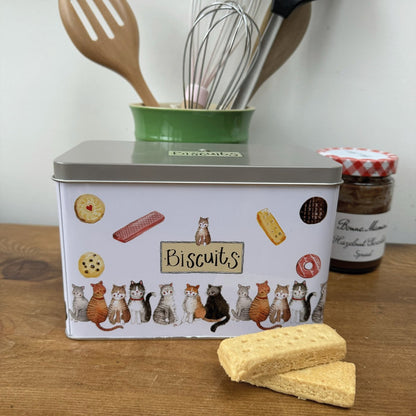 Marvellous moggies biscuit tin