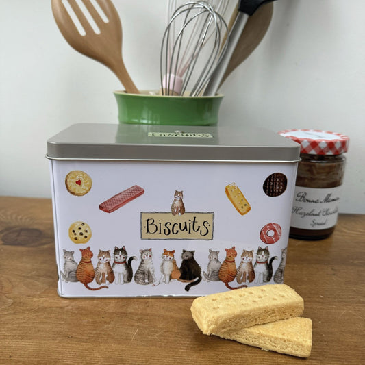 Marvellous moggies biscuit tin