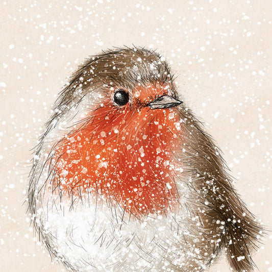 Snowy robin 10 cards