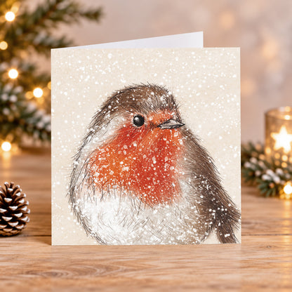 Snowy robin 10 cards