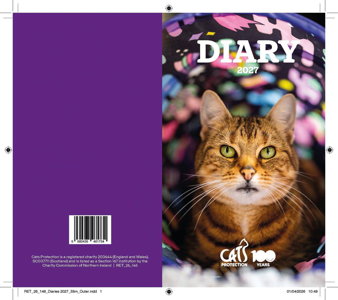 Cats Protection slim diary 2027