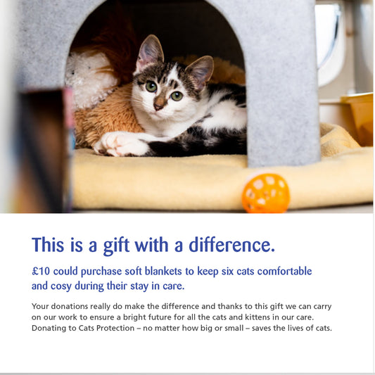 Cats Protection charity gift card £10