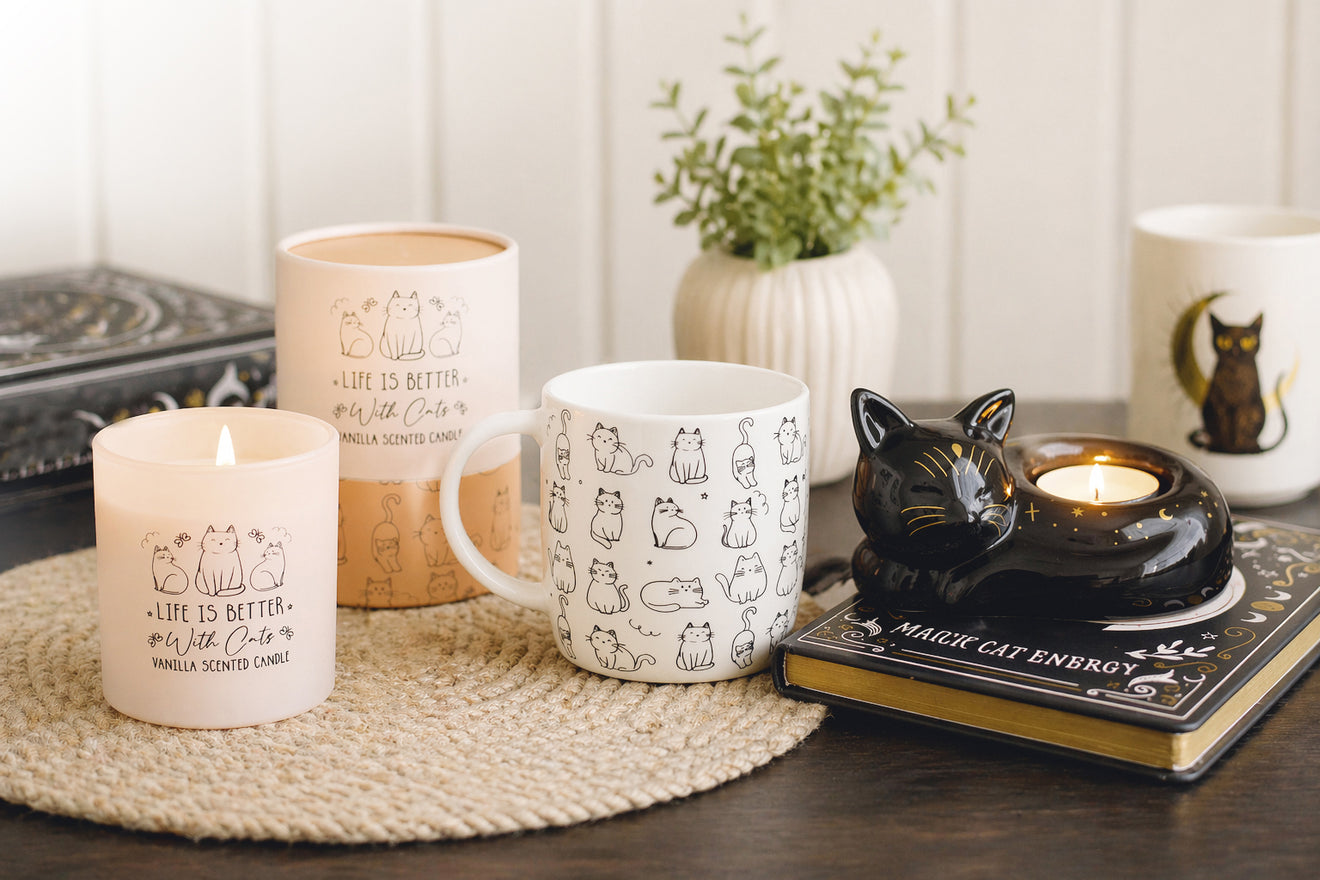 Best selling Cats Protection homeware, including mugs and a candle
